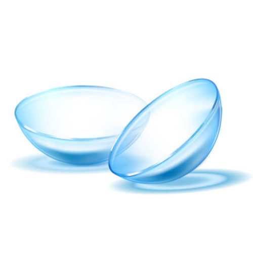 Contact lenses template.Transparent . close up look at contact lens. medical background. 3d illustration. vector